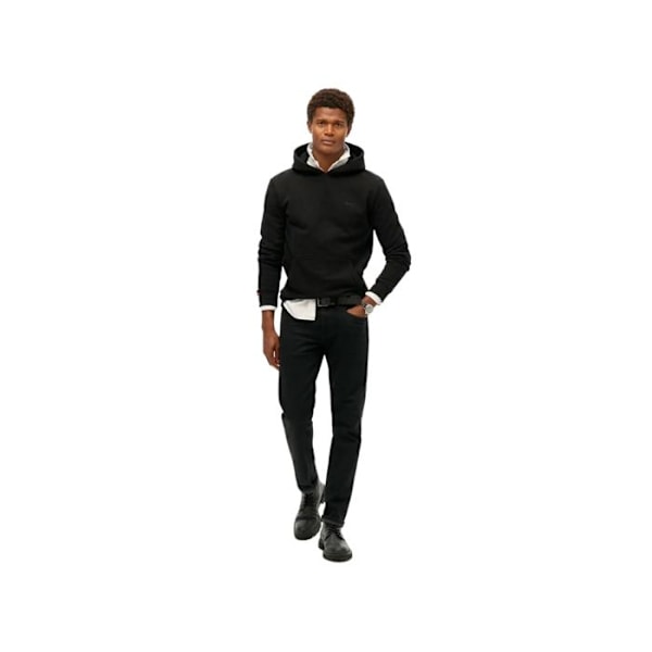 Sweatshirt med hætte Superdry Essential Logo - Sort - M