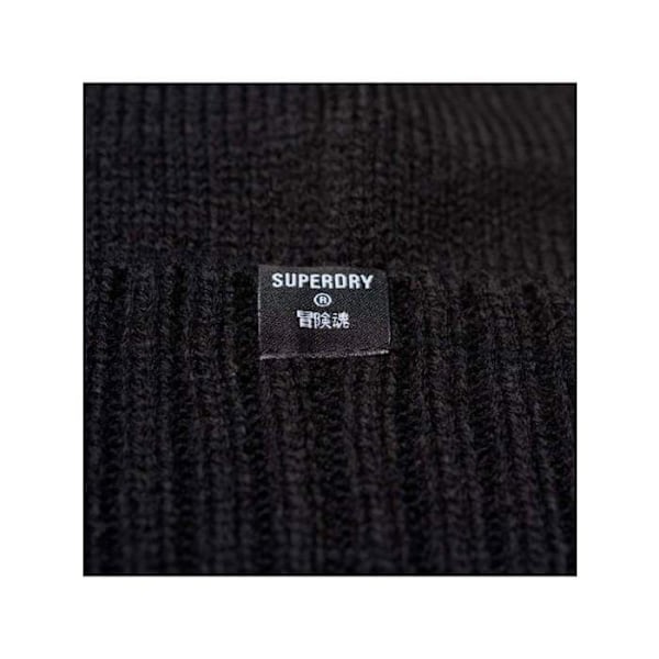 Bonnet Superdry Herr Klassisk logotyp Svart Akryl Svart Unik storlek