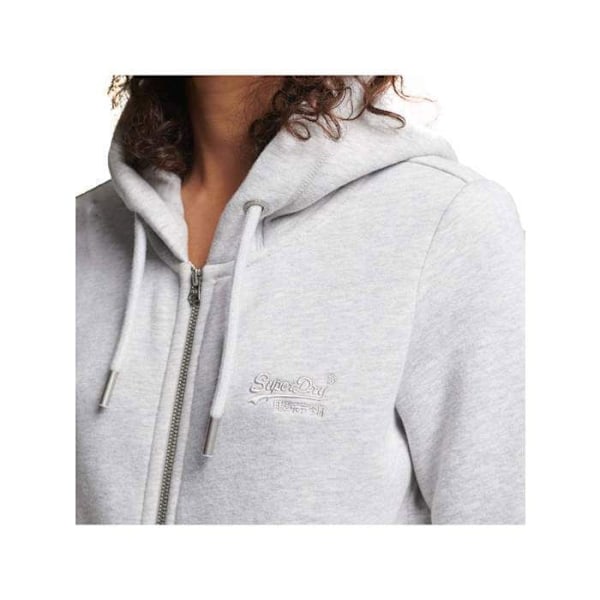 Vinterjakke Dame - SUPERDRY - ensfarvet - Lange ærmer - Lys grå Ljusgrått XS