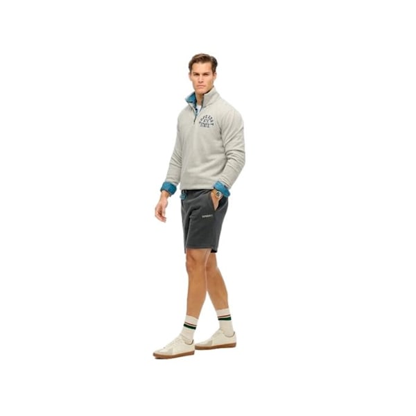Kort Superdry Homme Vasket Essentiel Sort Bomuld Svart jag