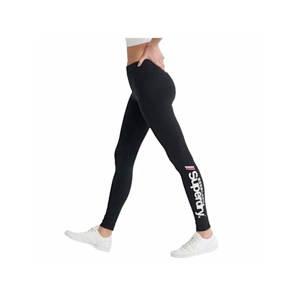 Leggings Superdry Dame klassisk logo moderne Sort Syntetisk Svart S