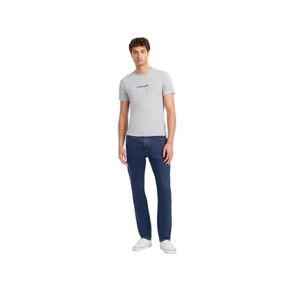 T-shirt slim logotyp broderad Guess gj medelgrå hed M