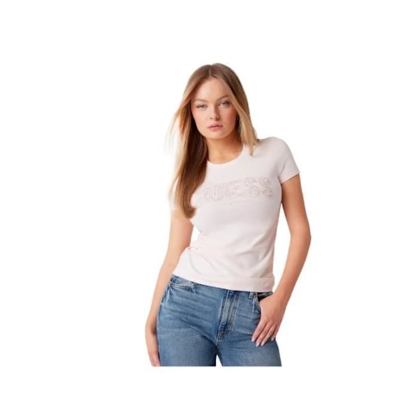 T-shirt Guess Dam shine Rosa Coton - XS