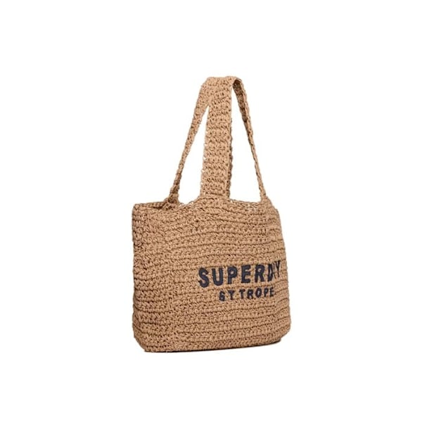 Superdry Dame tas Raffia City Brun Syntetisk kastanj