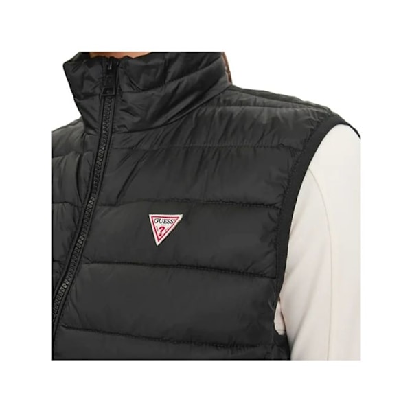 Doudoune uden ærmer Guess Kvinde Mini G Sort Polyester Svart S