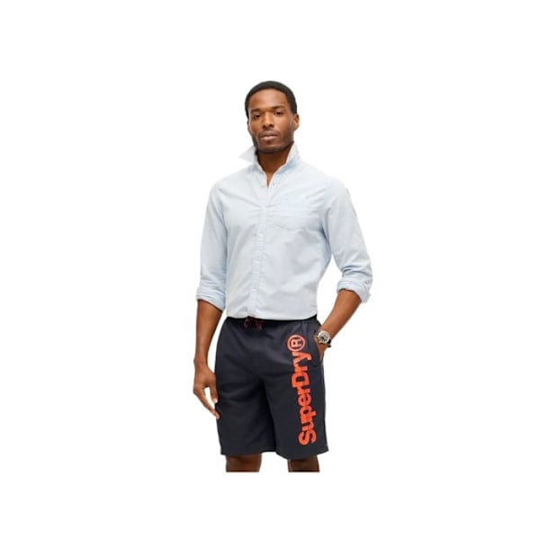 Superdry Herr Klassisk Core Sport Baddräkt Blå Syntetisk Blå M