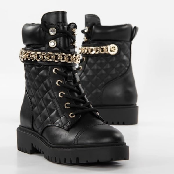 Guess Naisille Chain muste nahkaboots sort 36