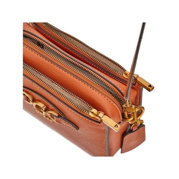 GUESS Axellång axelväska i brunt för kvinnor - Malva Status Crossbody Amber 280392 kastanj