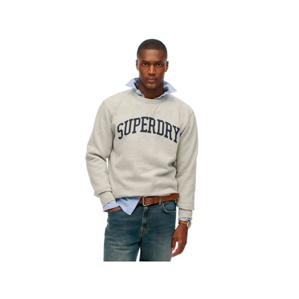 Sweat Superdry Herr Athletic Essentials Grå Bomull Grå M