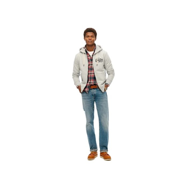 Sweat Superdry Mies Vl Brodeerattu Harmaa Puuvilla Grå jag
