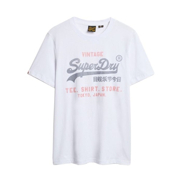 T-paita Superdry Mies Heritage Valkoinen Puuvilla - S