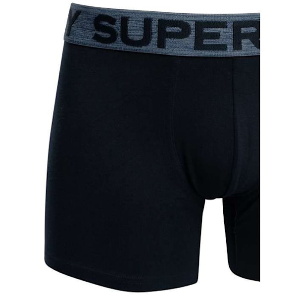 Lot av 3 boxers i ekologisk bomull - Superdry Blå jag