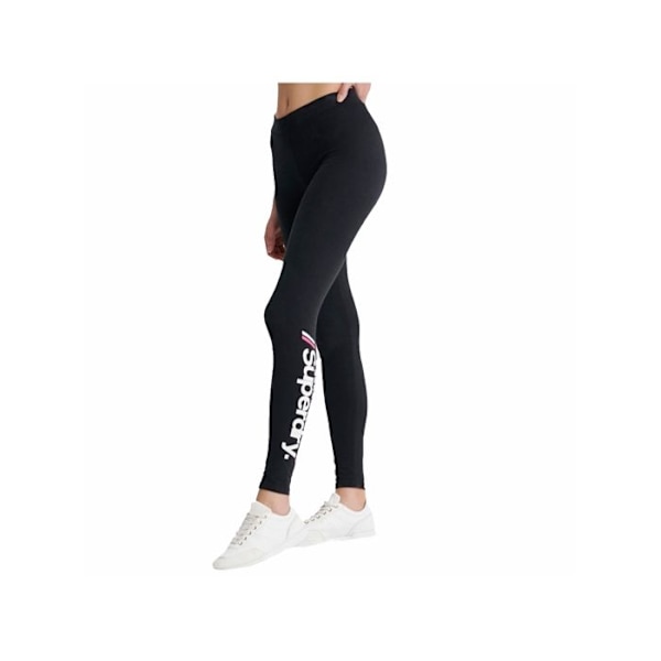 Leggings Superdry Dame klassisk logo moderne Sort Syntetisk Svart S