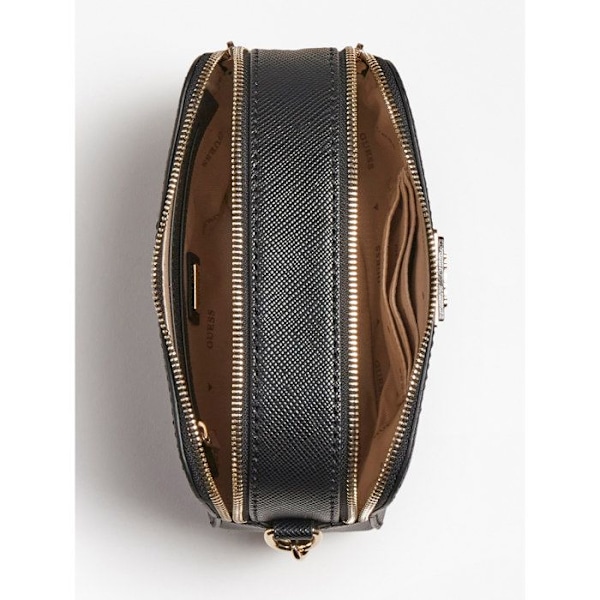 Olkalaukku - GUESS - Noelle Crossbody Camera - Musta - 100% polyuretaani - Kompakti Svart