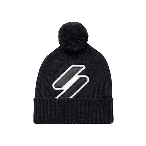 Bonnet Superdry Herr Klassisk logotyp Svart Akryl Svart Unik storlek