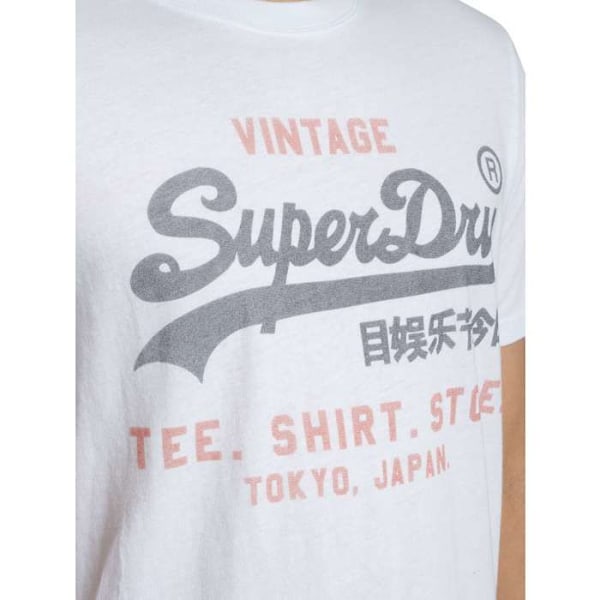 T-paita Superdry Mies Heritage Valkoinen Puuvilla - S