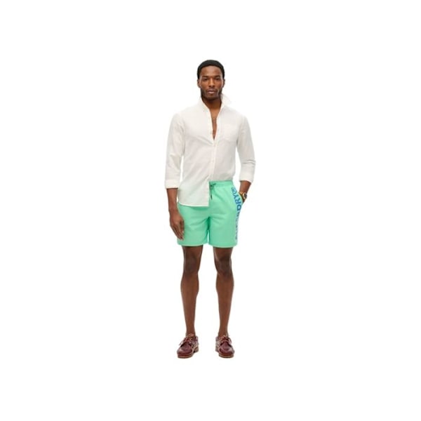 Kort badbyxa Sport grafisk 17 simbyxa grön - Superdry - M