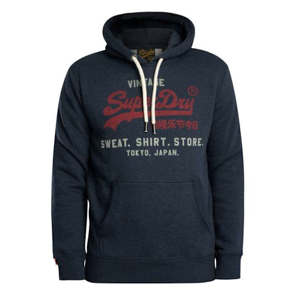 Superdry Vintage Logo Heritage Rentoutettu Miesten Huppari Marin - röd - vit S