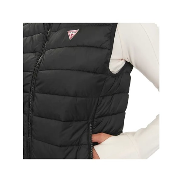 Doudoune uden ærmer Guess Kvinde Mini G Sort Polyester Svart S