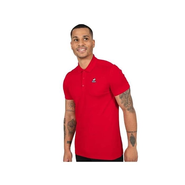 Le Coq Sportif Essentials pikétröja - Röd - Herr - Perf Pique Jersey - Ruccobehandling Röd S