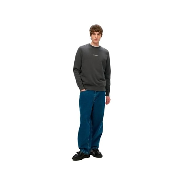 Sweat Superdry Herr Mikro Logotyp Svart Bomull Svart jag