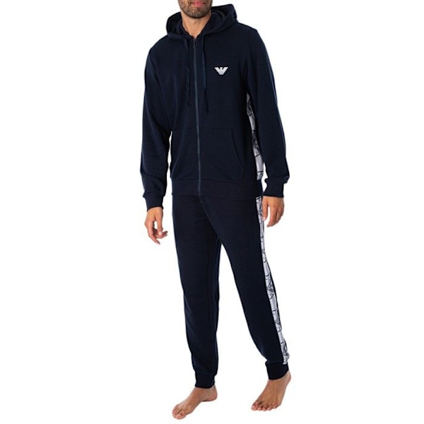 Huppari Vetoketjulla Rinnassa Logolla Lounge - Emporio Armani - Mies - Sininen Blå S