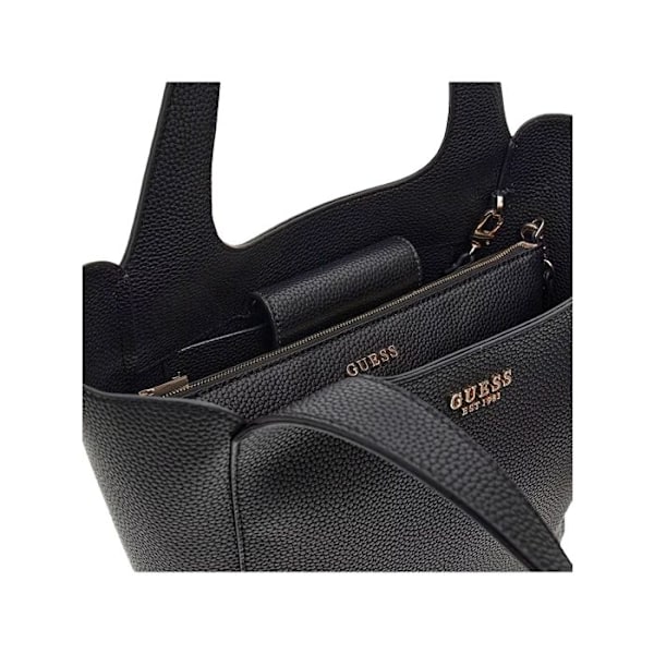 Olkalaukku - GUESS - Helina Totebag - Musta - 100% polyuretaani - Magneettikiinnitys svart