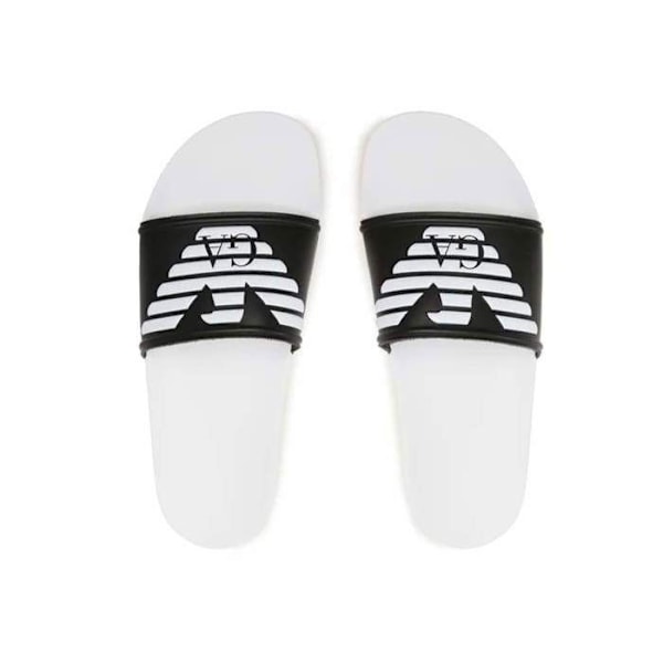 Claquette Emporio Armani Herre GA Eagle Sort Syntetisk hvid 41