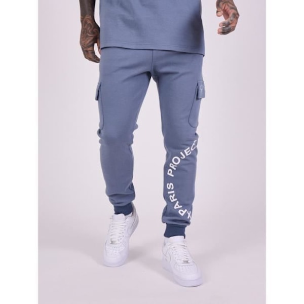 Joggingbukser med lommer - PROJECT X PARIS - Mand - Blå - Fitness - 100% Polyester Blå S