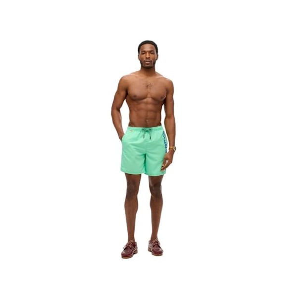 Kort badbyxa Sport grafisk 17 simbyxa grön - Superdry - XL