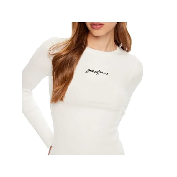 T-shirt Guess Dam Regular G Vit Bomull Vit S