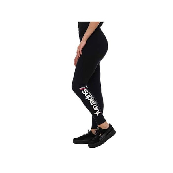 Leggings Superdry Dame klassisk logo moderne Sort Syntetisk Svart S