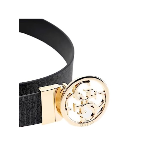 GUESS Mörkgrå svart bälte för kvinnor - Noelle Nolana Belt Coal Logo 268998 - 105 cm
