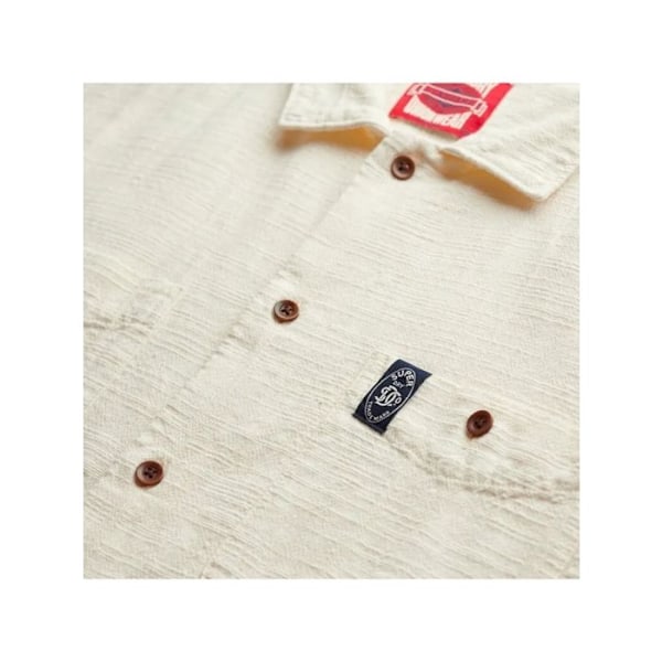 Superdry Herre Merchant Beige Bomuldsskjorte Beige XL