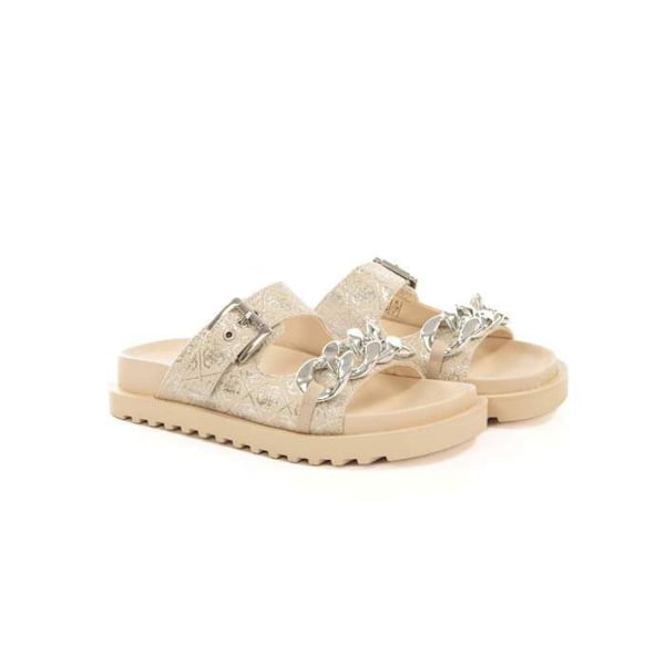 Claquettes Guess Femme Fatema logo 4G Beige Synthétique Beige 38