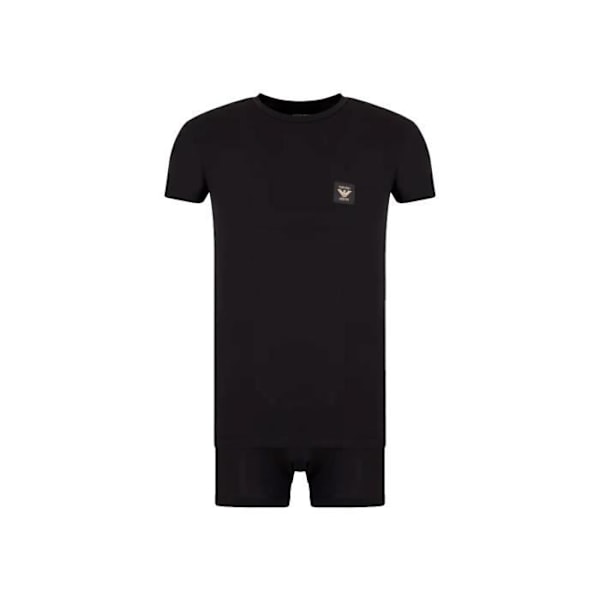 T-shirt Emporio Armani Herre Pakke GA ørn Sort Bomuld - M