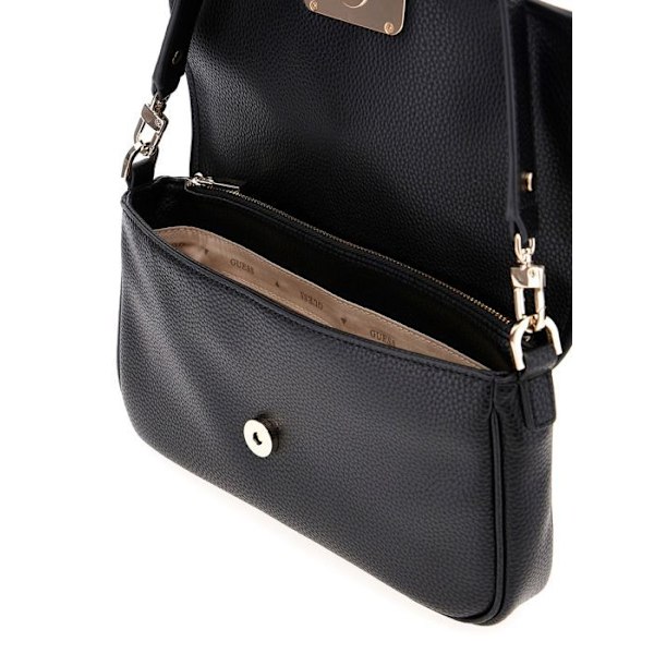 GUESS Axelremsväska i svart för kvinnor - Circe Flap Shoulder Bag 300425 svart