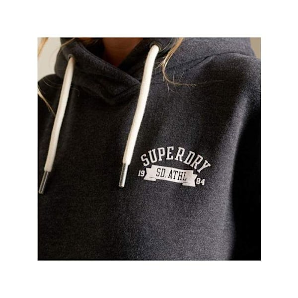 Superdry Track & Field naisten huppari - hiiliharmaa melange Kol fläckig 36