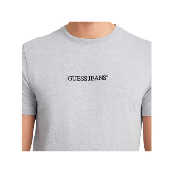 T-shirt slim logotyp broderad Guess gj medelgrå hed XL