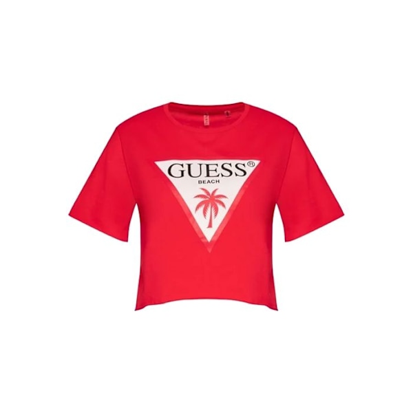 T-shirt Guess Dame Palmas Rouge Coton Röd M
