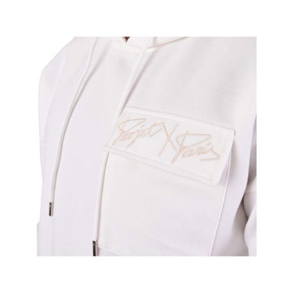 Oversize hoodie med lomme - PROJECT X PARIS - Herre - Hvid - Lange ærmer - Hætte. Vit XL
