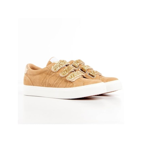 Basket Basse med Velcro Kaporal Tippy - Camel - 38
