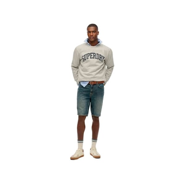 Sweat Superdry Herr Athletic Essentials Grå Bomull Grå M