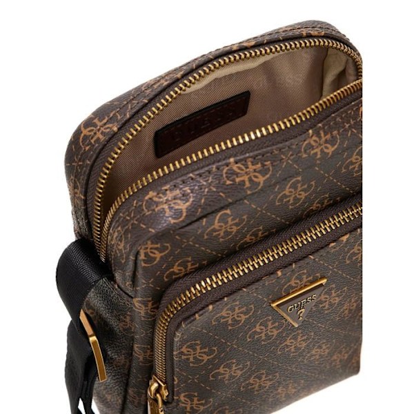 Sacoche - Guess - Torino Medium Bum Bag - Brun/Ocre - Zippée - 100% PU kastanj