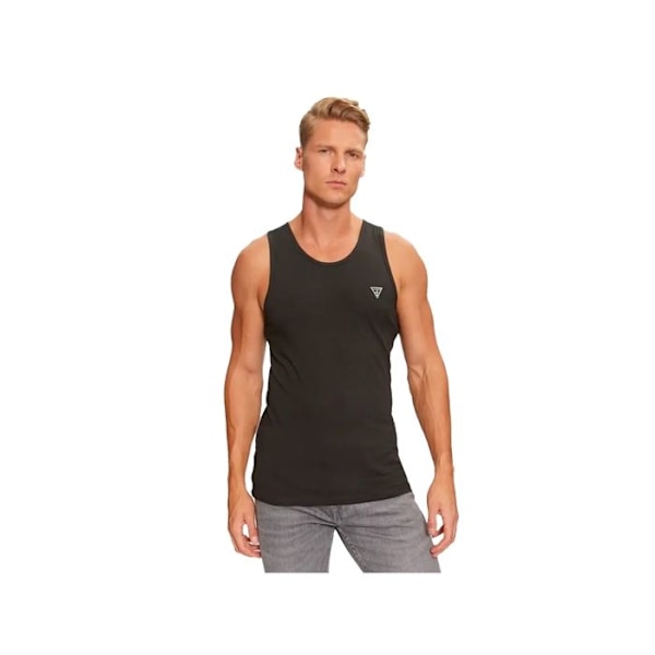 Guess Herrtanktop Pack x2 mini triangel Svart Bomull Svart M