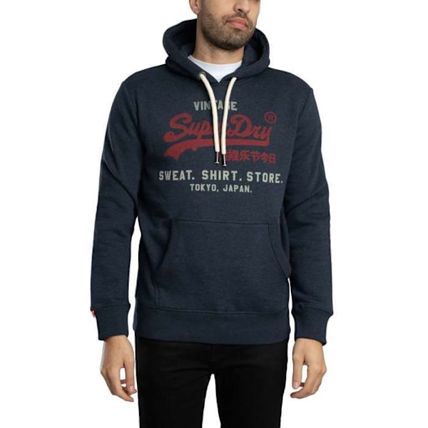 Superdry Vintage Logo Heritage Rentoutettu Miesten Huppari Marin - röd - vit M