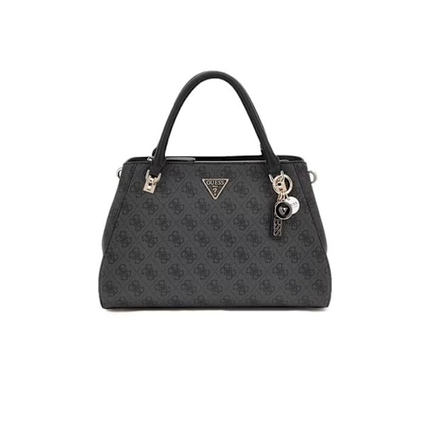 GUESS Naisten tummanharmaa käsilaukku - Noelle Girlfriend Satchel Coal Logo 290831 antracit, svart