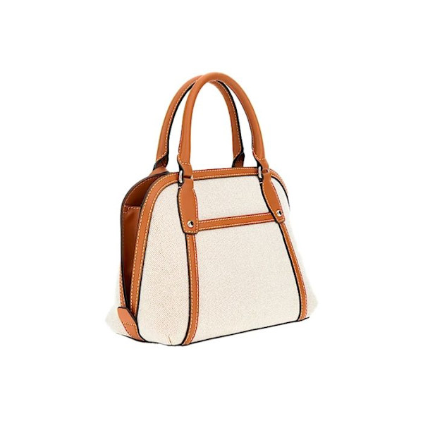 Käsilaukku - GUESS - Sebina Satchel - Kermainen / Vaalea ruskea - 25x22x10 cm - 755g grädde, ljusbrun