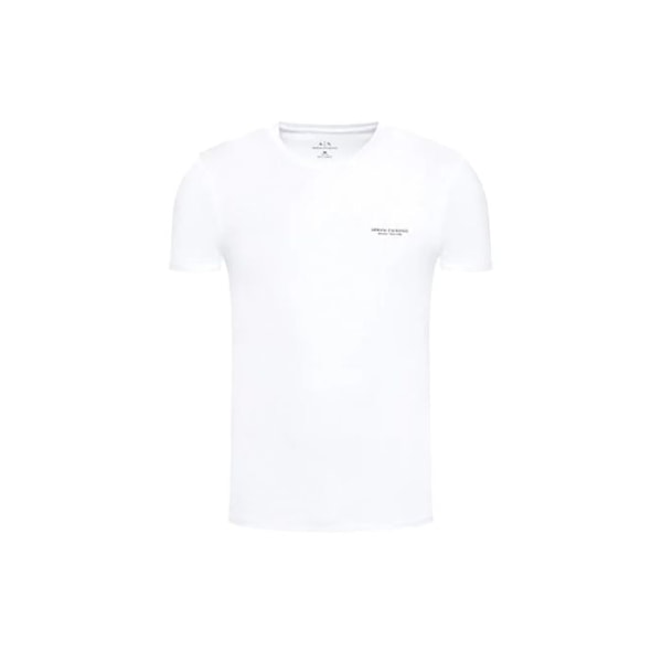 Armani Exchange miesten t-paita - Valkoinen - Rintalogo - Kontrastisia yksityiskohtia Vit XL