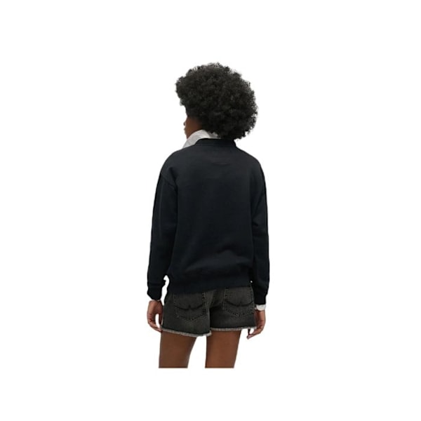 Sweat Superdry Dame Varsity Loose Sort Bomuld Svart XS
